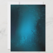 Steampunターコイズの背景(ギア) 招待状 (裏面)