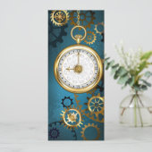 Steampunターコイズの背景(ギア) 案内状 (スタンド正面)