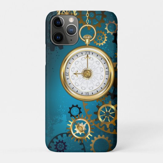 Steampunターコイズの背景(ギア) Case-Mate iPhoneケース (裏)