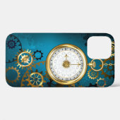 Steampunターコイズの背景(ギア) Case-Mate iPhoneケース (裏面 (横))