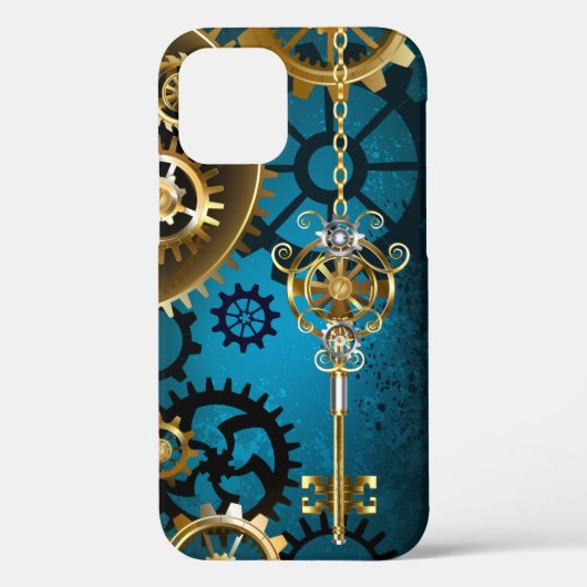 Steampunターコイズの背景(ギア) Case-Mate iPhoneケース (裏面)