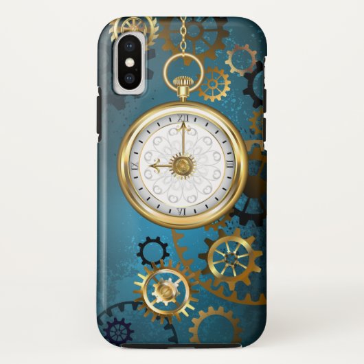 Steampunターコイズの背景(ギア) Case-Mate iPhoneケース (裏面)