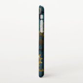 Steampunターコイズの背景(ギア) iPhoneケース (左側)