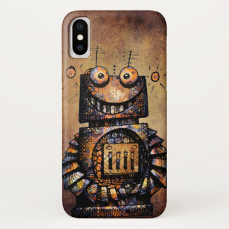 Steampunkのおもしろいな錆ついたロボット iPhone X ケース