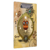 Steampunkのかわいいフクロウ クリップボード (右)