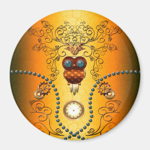 Steampunkのかわいいフクロウ マグネット
