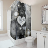 Steampunkのすばらしいハート シャワーカーテン (インサイチュ)
