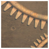 Steampunkのすばらしい時計仕掛け ファブリック (クローズアップ)