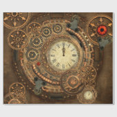 Steampunkのすばらしい時計仕掛け ラッピングペーパー (フラット)