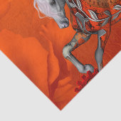 Steampunkのすばらしい野生のsteampunkの馬 薄葉紙 (詳細)