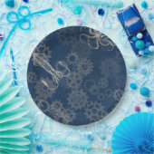 Steampunkのイカの紙皿 ペーパープレート (パーティー)