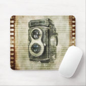steampunkのカメラマンの写真撮影のヴィンテージのカメラ マウスパッド (マウス)