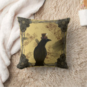 SteamPunkのカラスの装飾用クッション クッション (ブランケット)