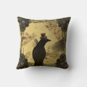 SteamPunkのカラスの装飾用クッション クッション (裏面)