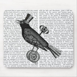 Steampunkのカラス2 マウスパッド