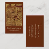 Steampunkのカード設計 名刺 (正面/裏面)