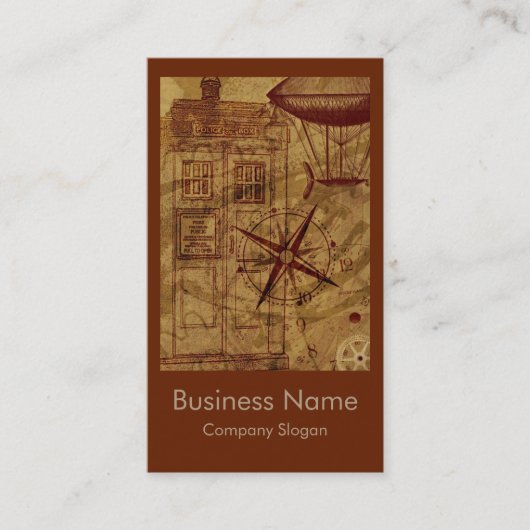 Steampunkのカード設計 名刺 (正面)
