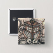 Steampunkのキャラクターボタン 缶バッジ (正面&裏面)