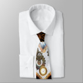 Steampunkのギアおよび時計との美しいハート ネクタイ (タイ)