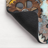 STEAMPUNKのギアのデザインのマウスパッド マウスパッド (コーナー)