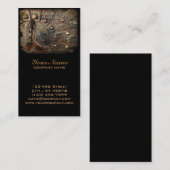 Steampunkのギアの西欧諸国のカウボーイ・ブーツ 名刺 (正面/裏面)