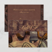 Steampunkのギア及びつまらないものの結婚 出欠カード (正面/裏面)
