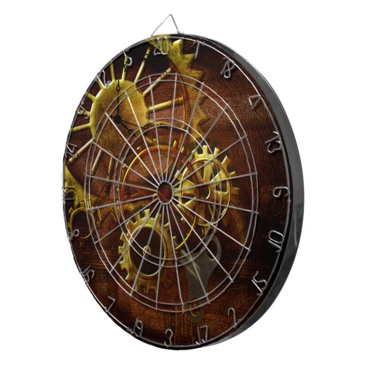 Steampunkのギア ダーツボード (正面右)