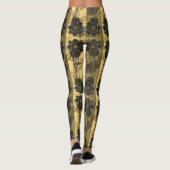 Steampunkのクールなカラスおよびギアのレギンス レギンス (裏面)