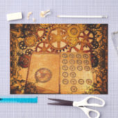 Steampunkのグランジなギア 薄葉紙 (クラフト)