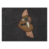 Steampunkのグランジなハート テーブルクロス (正面(横))