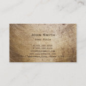 Steampunkのグランジな金ゴールドのモノグラムの名刺 名刺 (裏面)