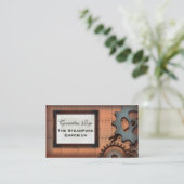 Steampunkのコグのカスタムな名刺 名刺 (スタンド正面)