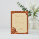 Steampunkのコグのギア4x5の結婚式のサンキューカード サンキューカード (スタンド正面)