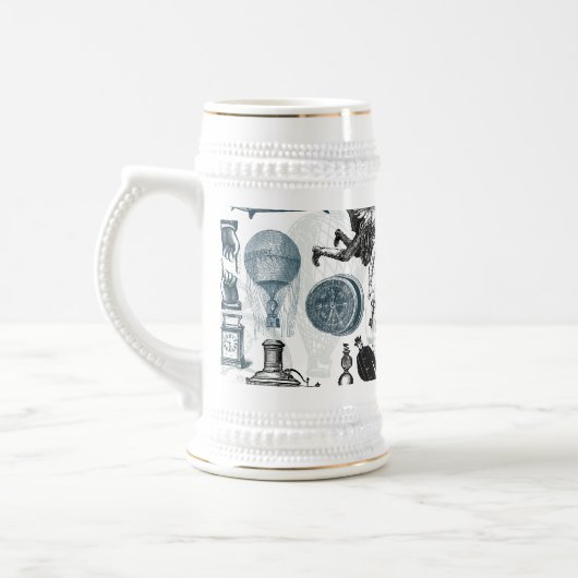 SteampunkのコラージュColorized ビールジョッキ (左)