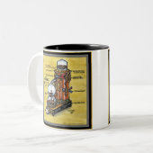Steampunkのコーヒー執事のマグ ツートーンマグカップ (正面左)