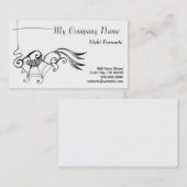 Steampunkのゴシック様式くもの巣の白黒名刺 名刺 (正面/裏面)