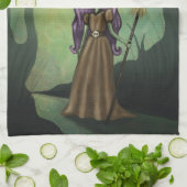 Steampunkのゴシック様式魔法使い キッチンタオル (折り畳み)