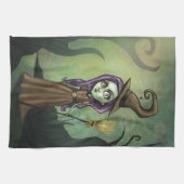 Steampunkのゴシック様式魔法使い キッチンタオル (横)