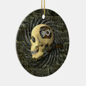 Steampunkのスカル セラミックオーナメント (右)