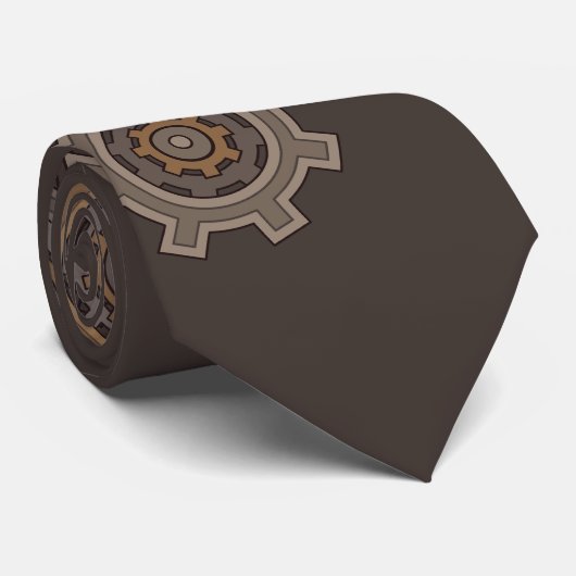 Steampunkのスタイルの産業ギア ネクタイ (ロール)