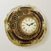 Steampunkのタイムマシン ラウンドクッション (裏面)