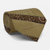 Steampunkのタイ-リベットおよびギア ネクタイ (ロール)