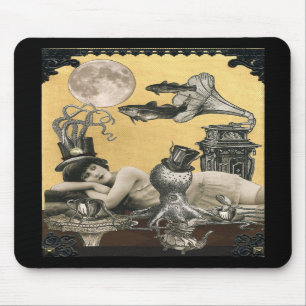 Steampunkのタコのマウスパッド マウスパッド
