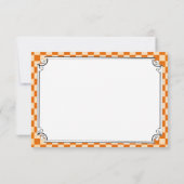 Steampunkのチェッカーボードの結婚式のサンキューカード サンキューカード (裏面)