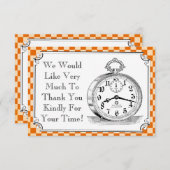 Steampunkのチェッカーボードの結婚式のサンキューカード サンキューカード (正面/裏面)