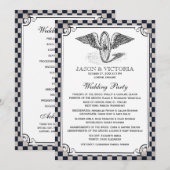 Steampunkのチェッカーボードの結婚式プログラム プログラム (正面/裏面)
