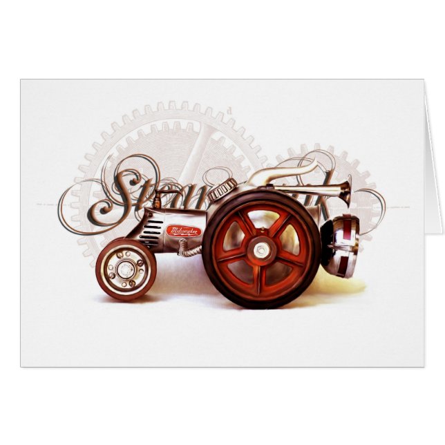 Steampunkのトラクターの運命のギフト (正面横)