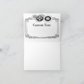 Steampunkのハートおよびギアはノート感謝していしています サンキューカード (内部)
