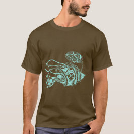 Steampunkのバクテリオファージ対細菌 Tシャツ