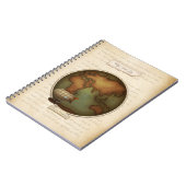 Steampunkのパーソナライズされた地図ジャーナル旅行ログ ノートブック (左側)